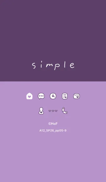 [LINE着せ替え] A12.26_パープル5-9の画像1