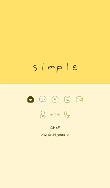 [LINE着せ替え] A12.26_イエロー4-9の画像1