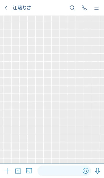 [LINE着せ替え] シンプルな方眼(グリッド) - 灰色 -の画像3