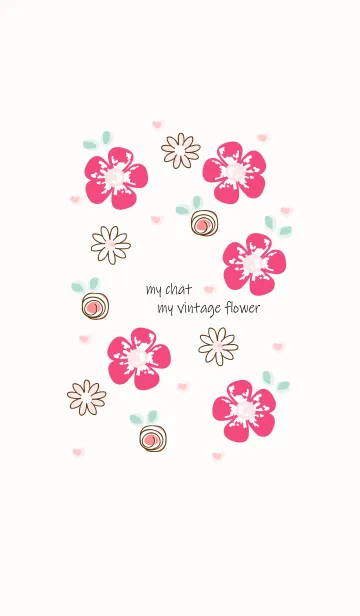 [LINE着せ替え] vintage flowers theme 3の画像1