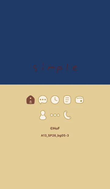 [LINE着せ替え] A13.26_ベージュ5-3の画像1