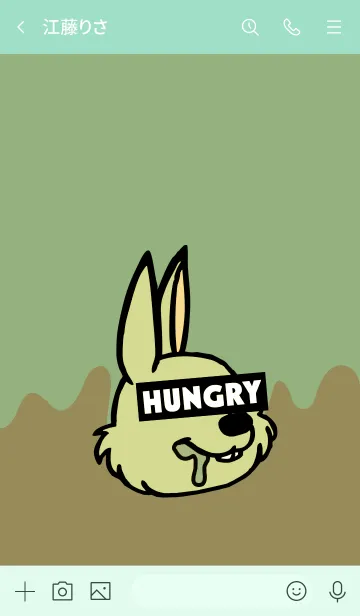 [LINE着せ替え] ハングリー ラビット 035の画像3