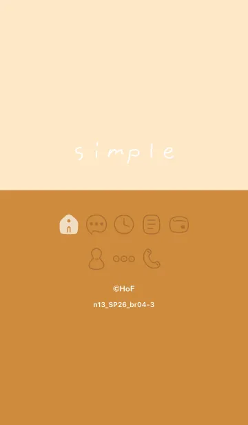 [LINE着せ替え] n13.26_ブラウン4-3の画像1