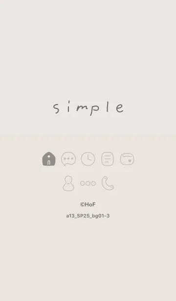 [LINE着せ替え] a13.25_ベージュ1-3の画像1