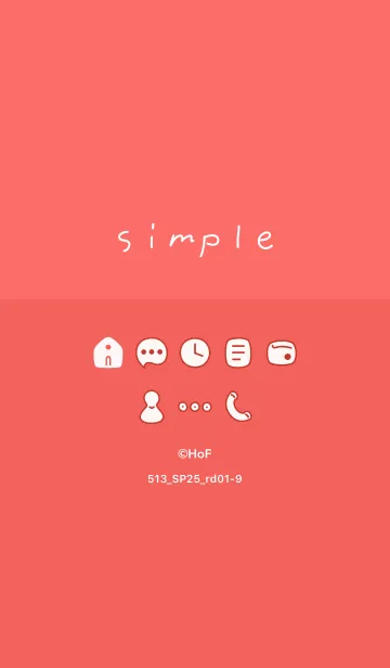 [LINE着せ替え] 513.25_レッド1-9の画像1