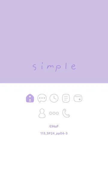 [LINE着せ替え] 113.24_パープル4-3の画像1