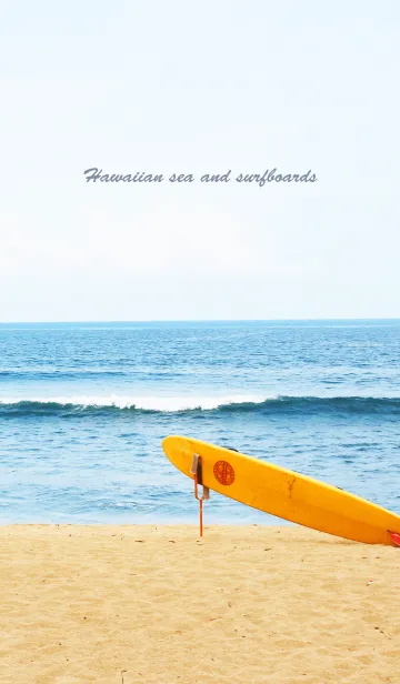 [LINE着せ替え] Hawaiian sea and surfboards 12の画像1