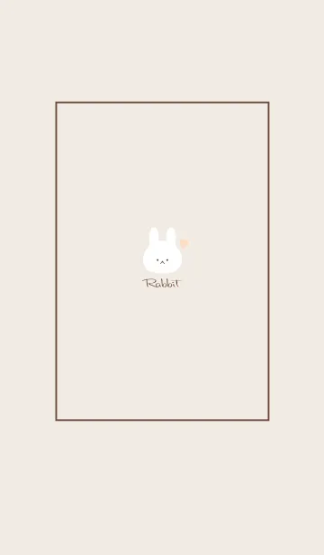 [LINE着せ替え] うさぎ -くすみベージュ- 42の画像1