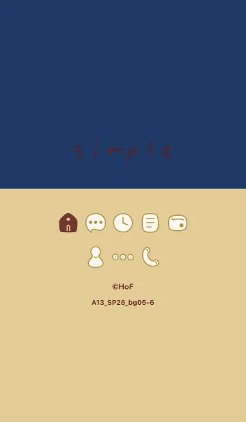 [LINE着せ替え] A13.26_ベージュ5-6の画像1