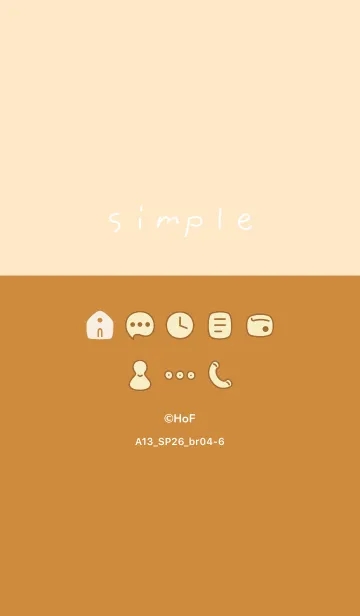 [LINE着せ替え] A13.26_ブラウン4-6の画像1