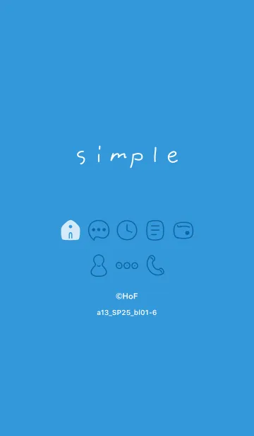 [LINE着せ替え] a13.25_ブルー1-6の画像1