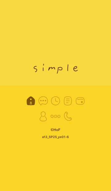 [LINE着せ替え] a13.25_イエロー1-6の画像1