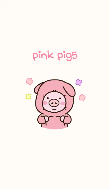 [LINE着せ替え] Pink Pig5の画像1