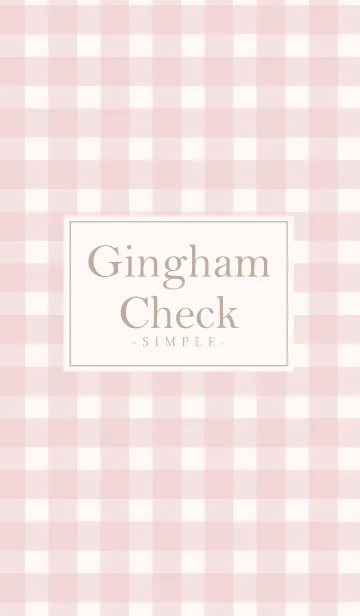 [LINE着せ替え] Gingham Check Natural Pink 21 -MEKYM-の画像1