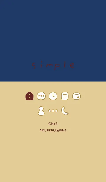 [LINE着せ替え] A13.26_ベージュ5-9の画像1