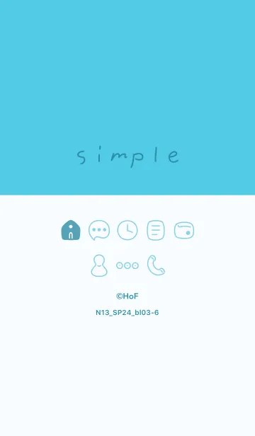 [LINE着せ替え] N13.24_ブルー3-6の画像1