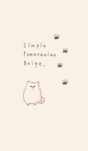 [LINE着せ替え] シンプル ぽめらにあん ベージュの画像1