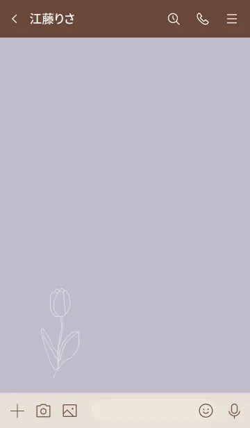 [LINE着せ替え] art tulip (dustypurple)の画像3