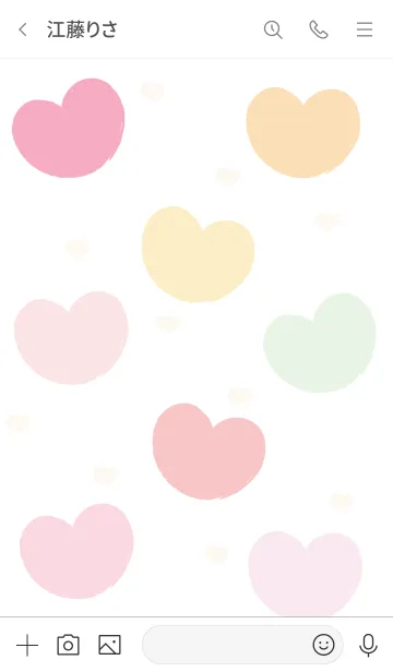 [LINE着せ替え] Sweet mini heart colorful version 3の画像3