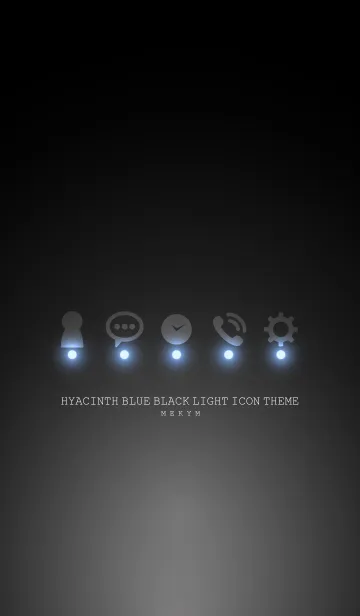 [LINE着せ替え] HYACINTH BLUE BLACK LIGHT ICON THEMEの画像1