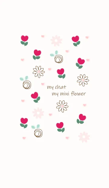 [LINE着せ替え] mini red flowersの画像1