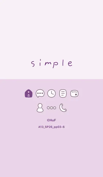 [LINE着せ替え] A13.26_パープル3-6の画像1