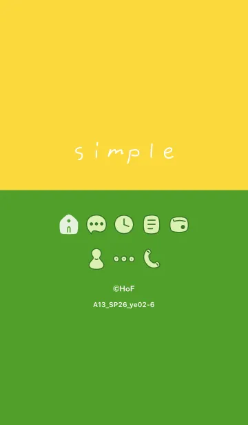 [LINE着せ替え] A13.26_イエロー2-6の画像1