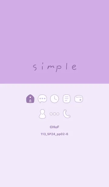 [LINE着せ替え] 113.24_パープル2-6の画像1