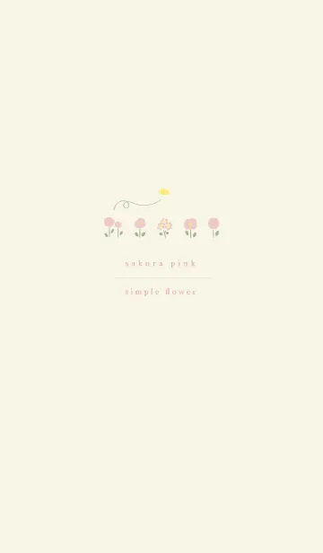 [LINE着せ替え] simple flower/sakura pinkの画像1