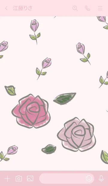 [LINE着せ替え] 花シリーズ-ロマンチックなバラ、花の言語の画像3