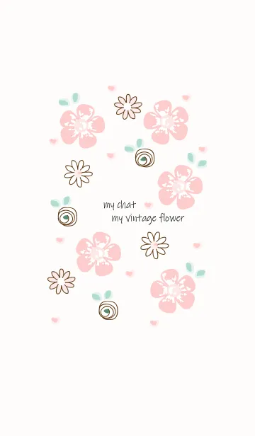 [LINE着せ替え] My chat my vintage flower 57の画像1