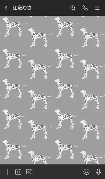 [LINE着せ替え] モノクロなダルメシアンの画像3