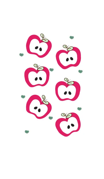 [LINE着せ替え] Lovely apples theme 2の画像1