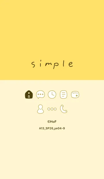 [LINE着せ替え] A13.26_イエロー4-9の画像1