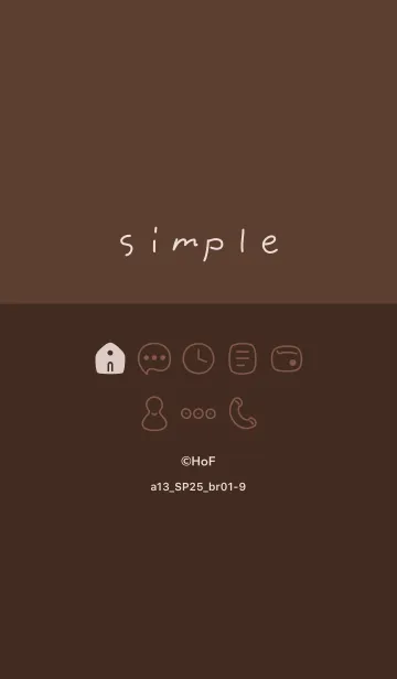 [LINE着せ替え] a13.25_ブラウン1-9の画像1