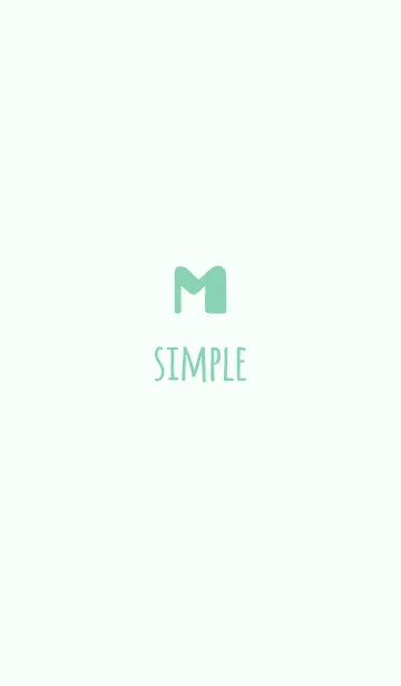 シンプルイニシャル-M＊グリーンの着せ替えメイン画像