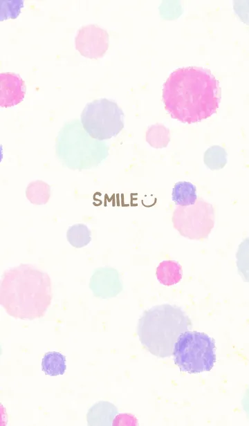 [LINE着せ替え] 水彩 丸 ピンク パープル21の画像1