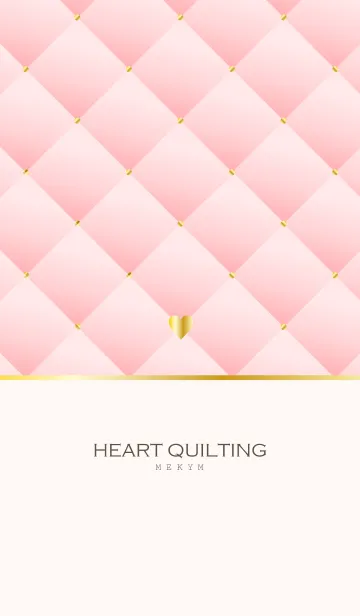 [LINE着せ替え] HEART QUILTING -PINK- 5の画像1