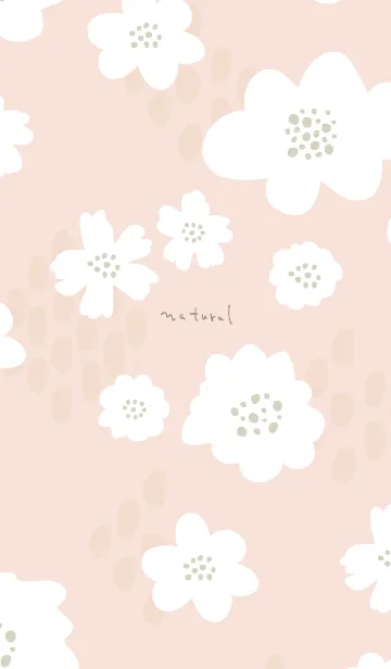 [LINE着せ替え] 白いお花と点々 ピンク5の画像1