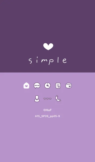 [LINE着せ替え] A15.26_パープル5-9の画像1
