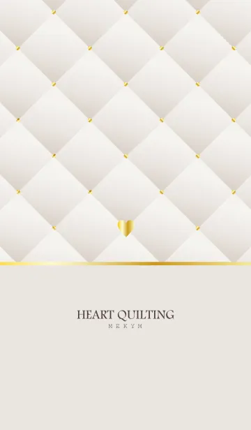 [LINE着せ替え] HEART QUILTING -PINK BEIGE- 5の画像1