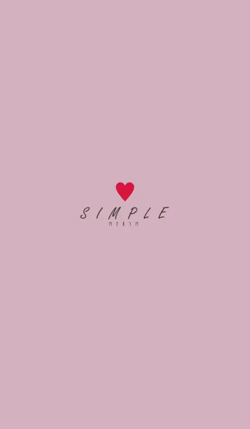 [LINE着せ替え] -DUSKY PINK BROWN SIMPLE HEART- 40の画像1