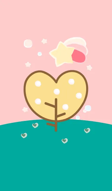 [LINE着せ替え] Lovely heart tree colorful version4の画像1