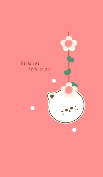 [LINE着せ替え] little cat with little flower 80の画像1