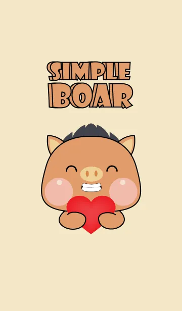 [LINE着せ替え] Simple Love U Boar Theme (JP)の画像1