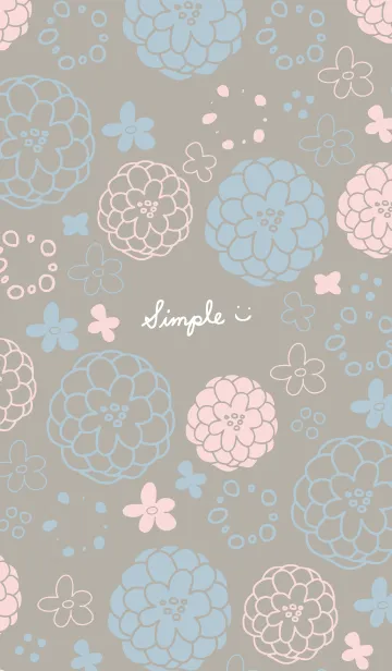 [LINE着せ替え] 大人お花模様の画像1