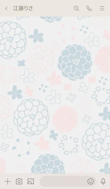 [LINE着せ替え] 大人お花模様の画像3