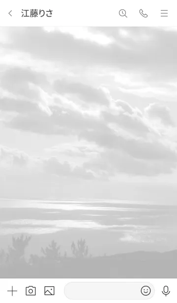 [LINE着せ替え] モノクロ写真 白 スマイル5の画像3