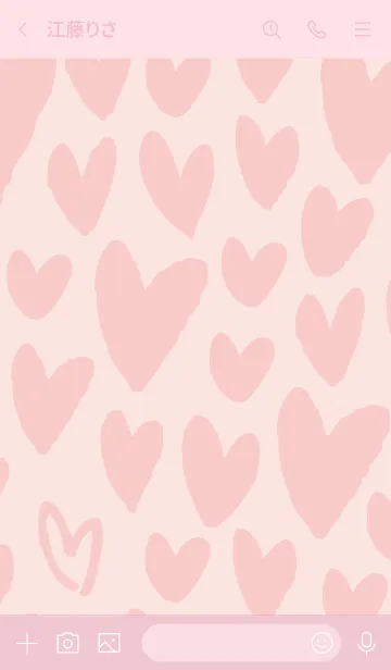 [LINE着せ替え] ハートたくさんピンクピンク4の画像3