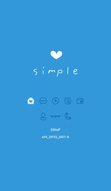 [LINE着せ替え] a14.25_ブルー1-6の画像1